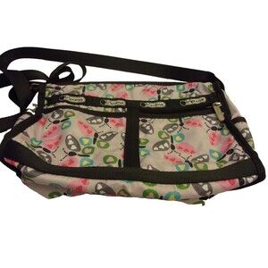 LeSportsac Butterfly Crossbody Bag Adjustable Strap Lightweight Nylon
